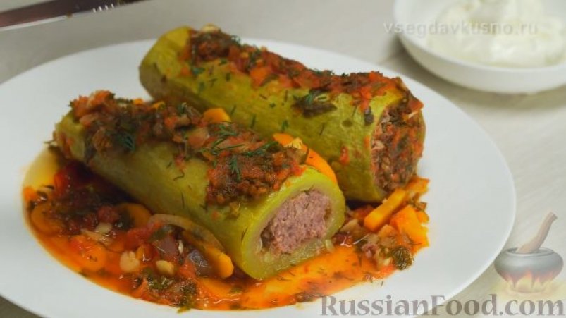 Фаршированные кабачки russianfood.com