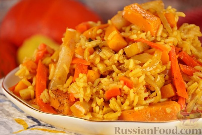 Плов с тыквой и грушей russianfood.com