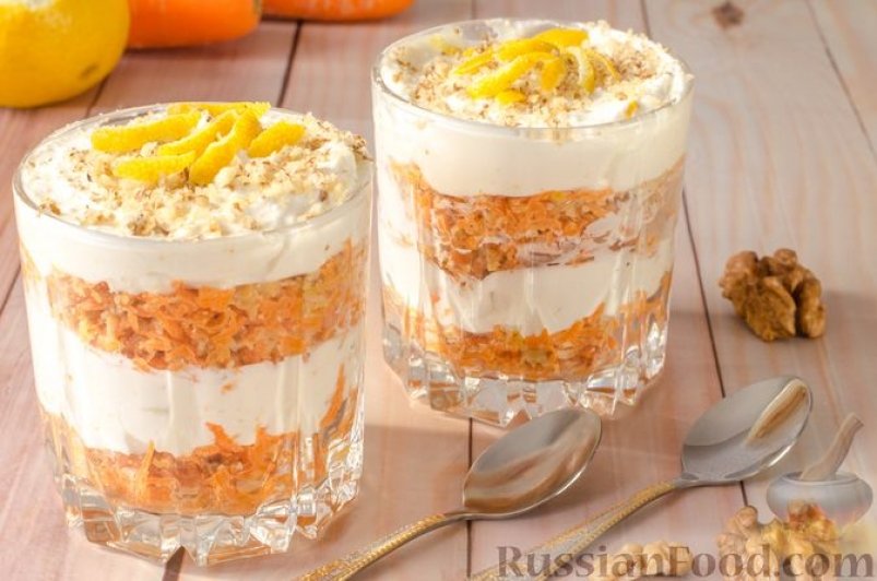 Творожный десерт с морковью и орехами russianfood.com