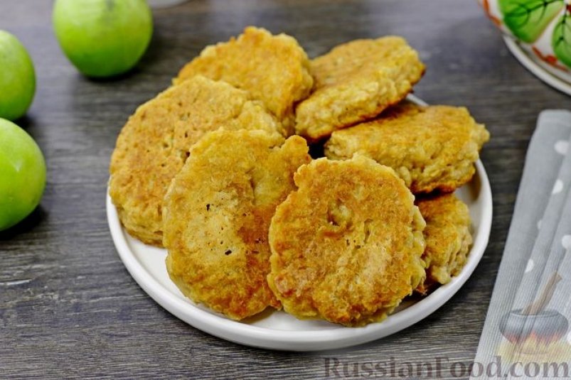 Постные яблочные оладьи russianfood.com