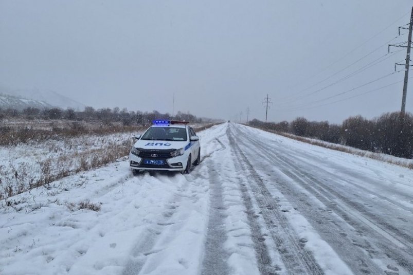 Мокрый снег выпал в 10 округах Забайкалья Госавтоинспекции Забайкалья