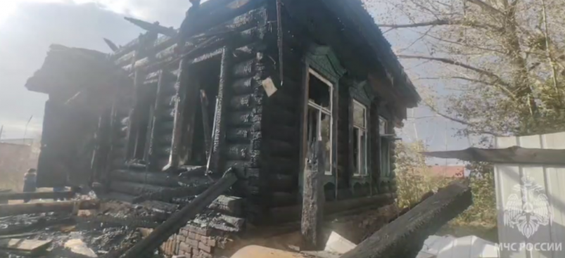 Пожар дома ГУ МЧС России по Забайкалью