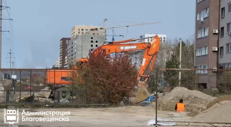 АКС ищут место дефекта, чтобы начать ремонтные работы администрация Благовещенска