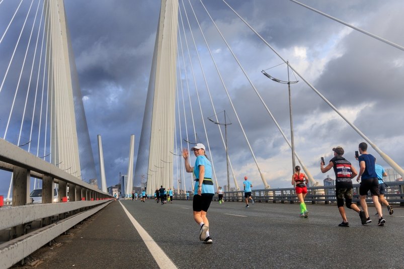 забег, мост, rundnsrun, бег, спортсмены, Евгений  Кулешов, ИА PrimaMedia