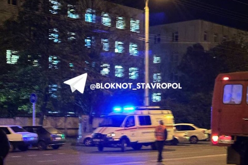 С места возможного взрыва в Ставрополе Телеграм-канал "Блокнот-Ставрополь" (18+)