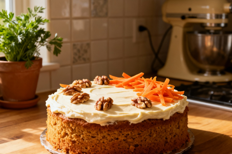 Ем даже на ночь и не жирею - нежнейший и легчайший морковный ПП-тортик из 4 ингредиентов ИИ perplexity (18+)