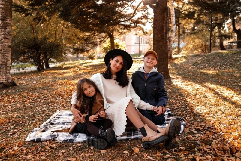 Екатерина Никитина вместе с детьми - Арсением и Софией предоставлено героем публикации