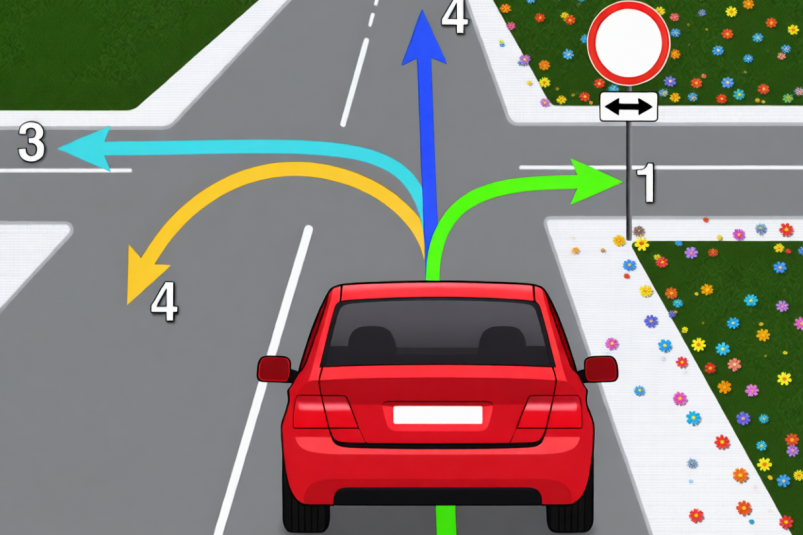 Как автомобиль может проехать - проверяем, насколько вы сильны в ПДД ИИ Qwen (18+)