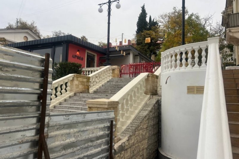 Ограждение на Таврической лестнице Пресс-служба правительства Севастополя