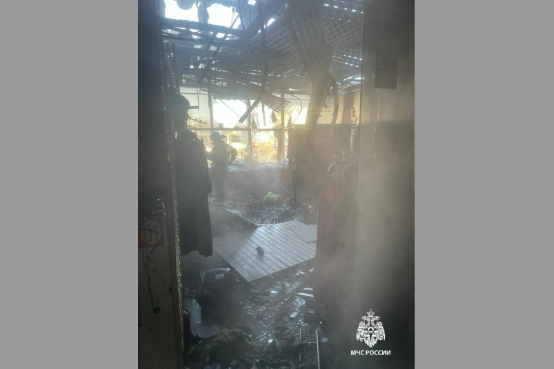 Крупный пожар произошел в ТЦ "Хамелеон" в Усолье-Сибирском Пресс-служба ГУ МЧС России по Иркутской области