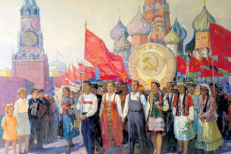 Тематическое фото "Да здравствует нерушимая дружба народов СССР", В. Бернадский (1960-е гг.)