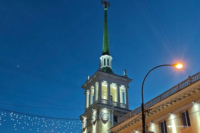 Башня здания Главпочтама в Ангарске Анастасия Вострецова, корр. ИА AngarskMedia