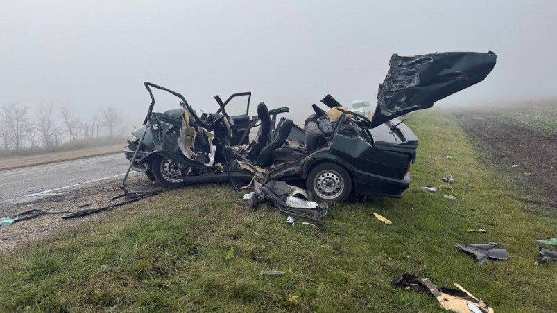 Легковой автомобиль столкнулся с грузовиком в тумане на трассе на Ставрополье пресс-служба Госавтоинспекции Ставрополья