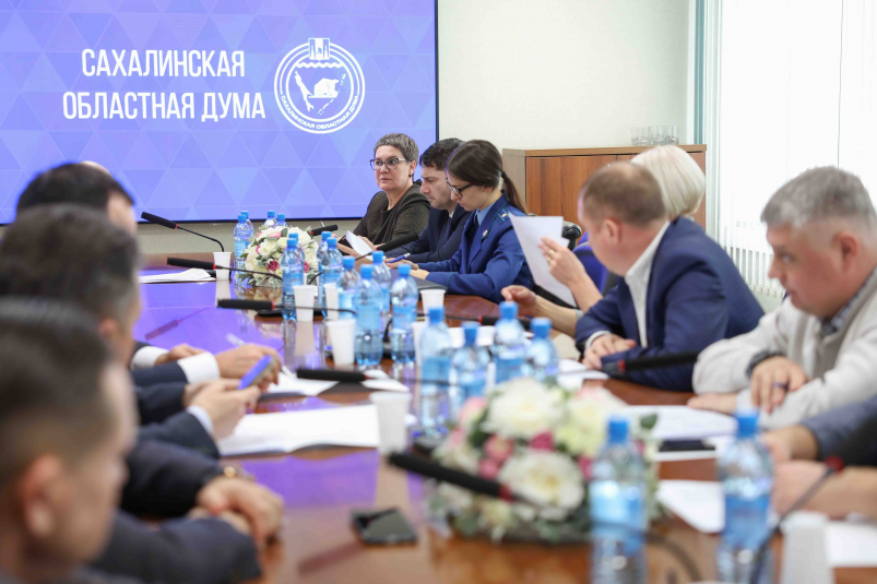 Заседание Сахалинской областной Думы пресс-служба Сахалинской областной Думы