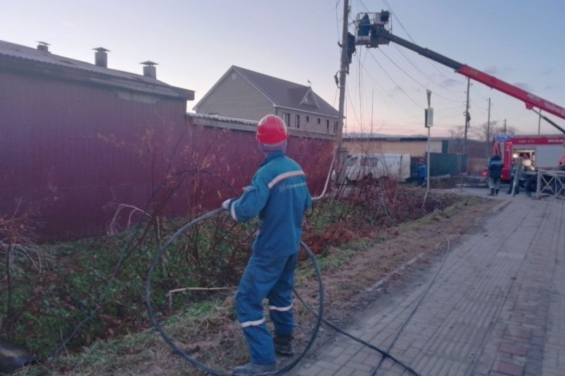 С места событий пресс-служба "Сахалинэнерго"