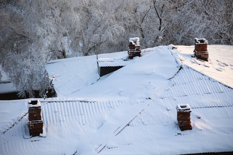 Печная труба, печь, зима Юлия Ушакова, ИА IrkutskMedia