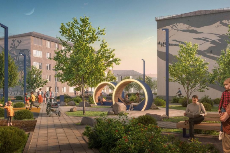 На Колыме продолжается работа по благоустройству муниципальных территорий Источник