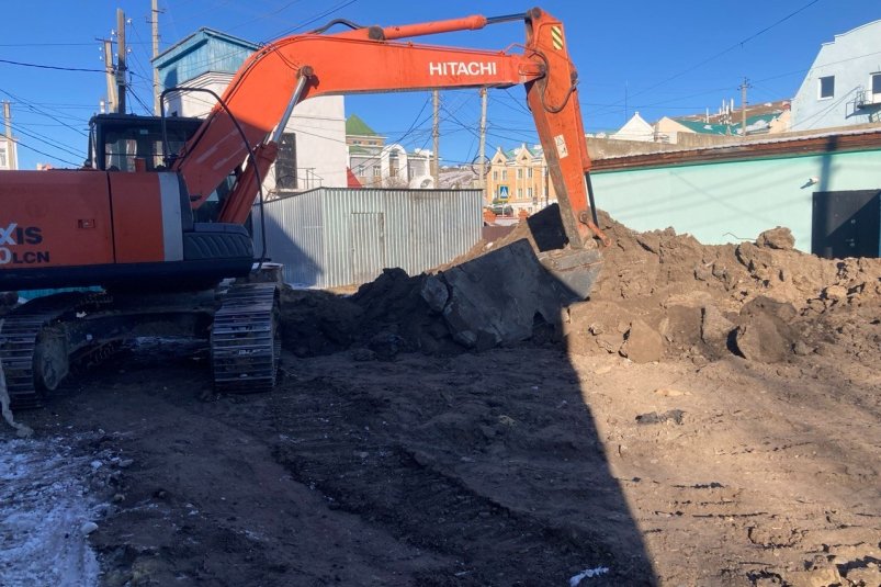 Ремонт теплотрассы пресс-службы Агинского Бурятского округа