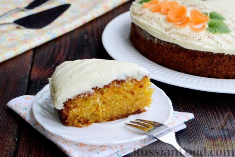 Морковный пирог с сырным кремом russianfood.com