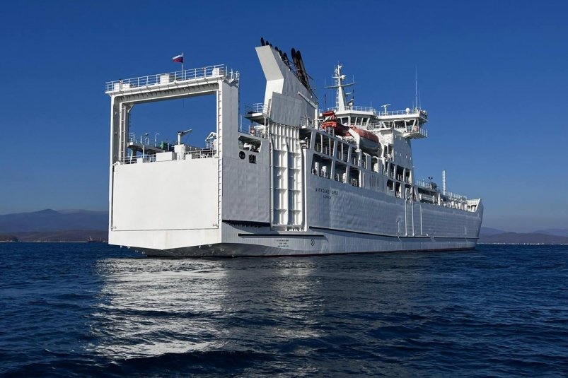 Паром "Александр Деев" пресс-служба министерства транспорта и дорожного хозяйства Сахалинской области