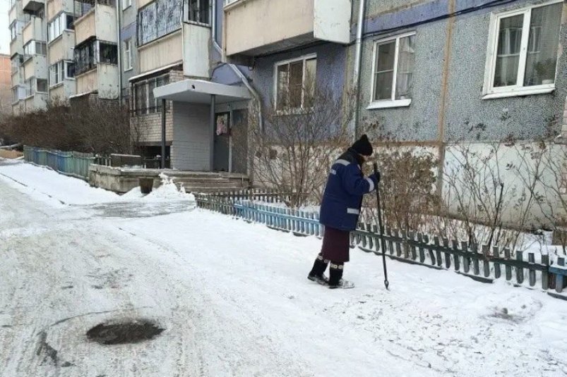 Уборка снега пресс-служба Госинспекции Забайкалья