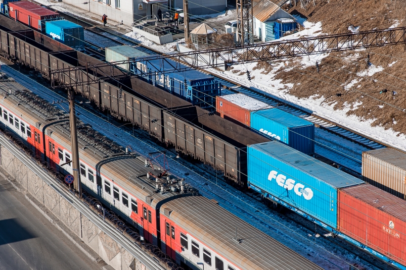 жд пути, железная дорога, состав, контейнер, уголь Илья Аверьянов, ИА PrimaMedia