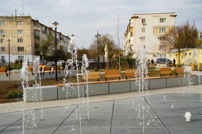 Новый сквер открыли в Евпатории Соцсети А. Юрьева