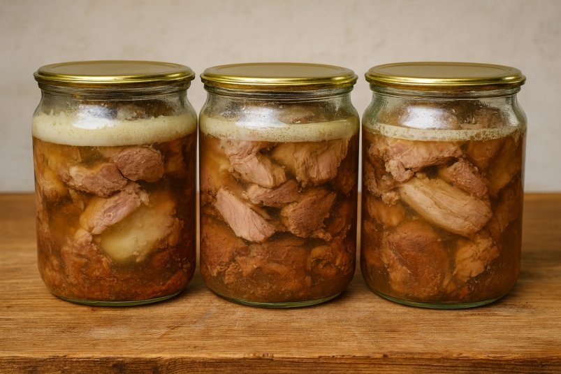 Домашняя тушенка сгенерировано ИИ Qwenlm.ai (18+)