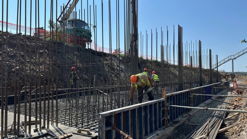 Дальтрансуголь возводит фундамент третьего ветрозащитного экрана предоставлено пресс-службой Дальтрансугля