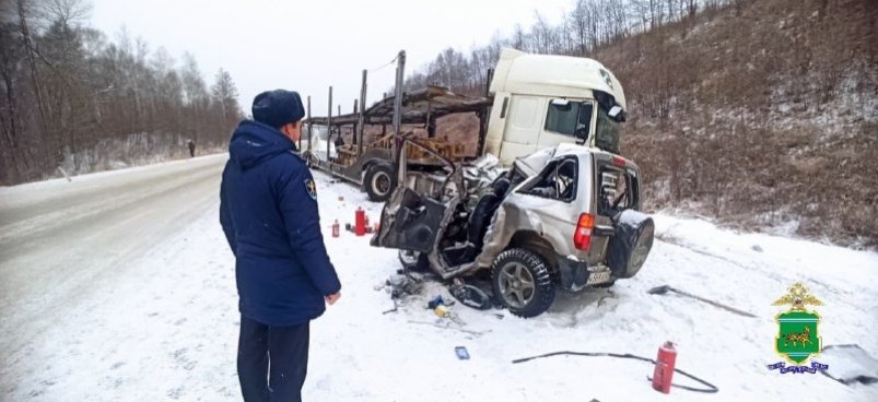 Фотография с места происшествия Телеграм-канал МВД Еврейской автономной области (18+)