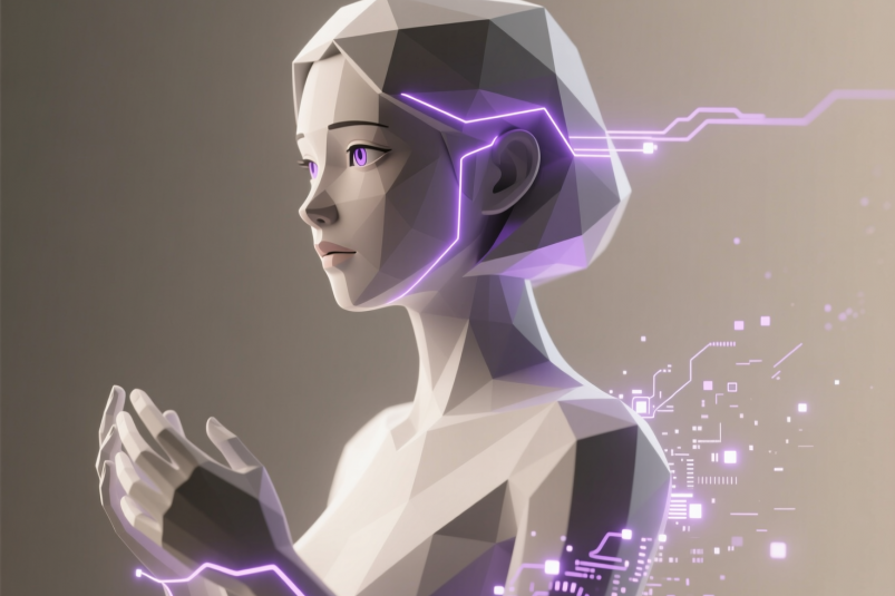 Так видит ИИ-ассистента одна из нейросетей сгенерировано с помощью ИИ (18+)