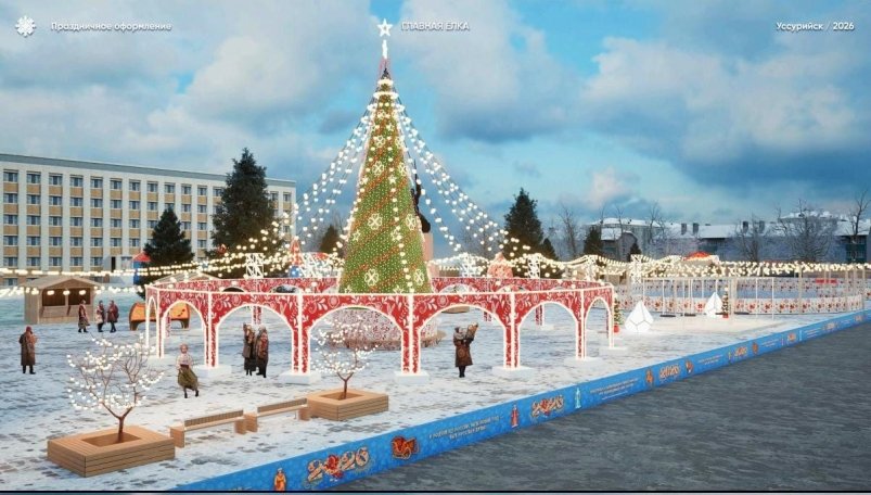 Презентация зимнего городка предоставлено управлением культуры администрации УГО