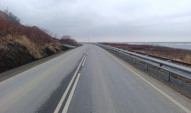 Участок региональной трассы между селами Зырянское и Люблино отремонтировали на Сахалине пресс-служба минтранса Сахалинской области