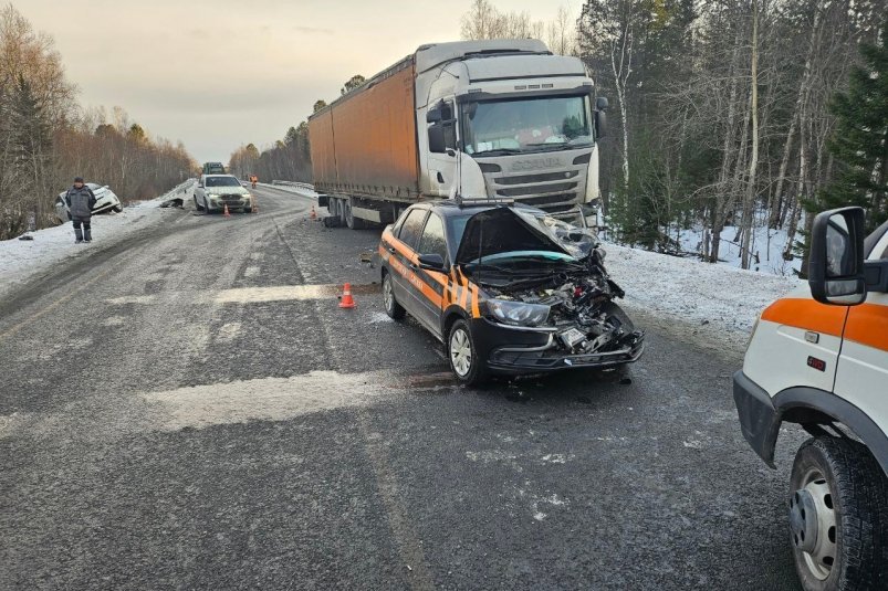 Четыре автомобиля столкнулись на федеральной трассе в Бурятии телеграм-канал "Кабанск-инфо.24/7"