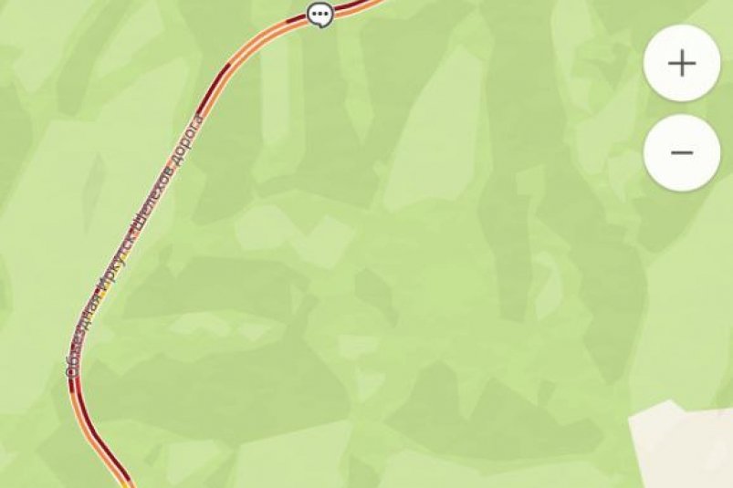 Многокилометровая пробка образовалась на объездной дороге Иркутск-Шелехов скриншот из приложения 2Гис (0+)