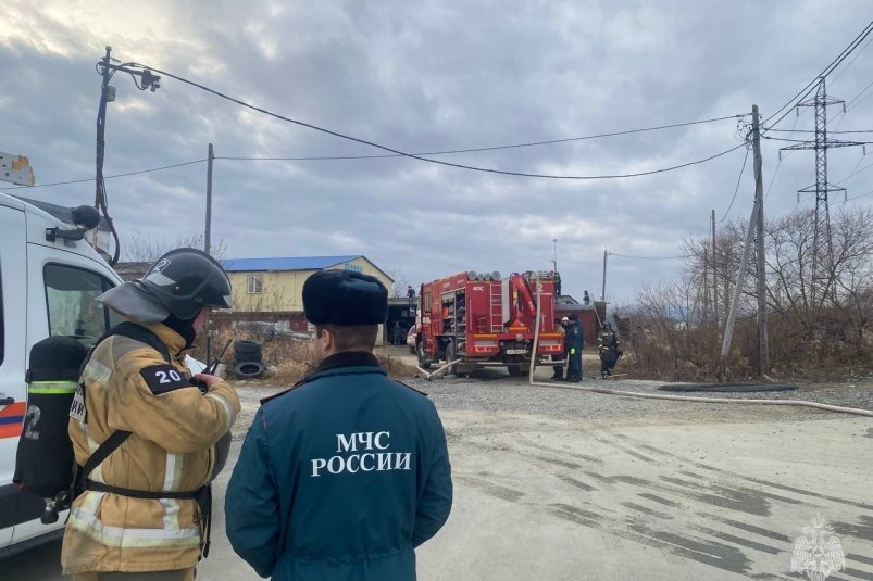 Место происшествия пресс-служба ГУ МЧС России по Сахалинской области