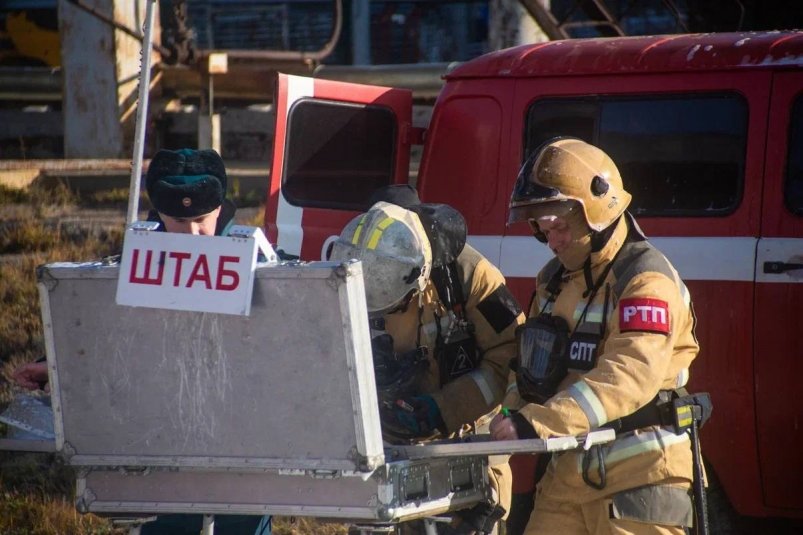 Оперативный штаб на месте ЧП МЧС России
