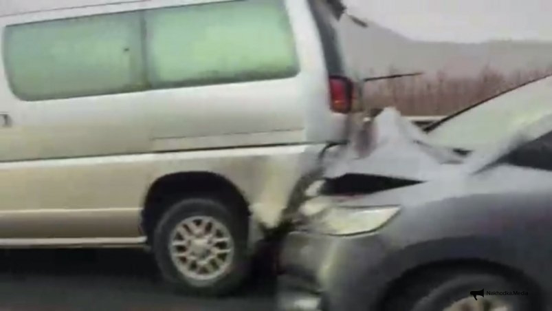 Массовое ДТП на трассе по Находкой Nakhodka.Media