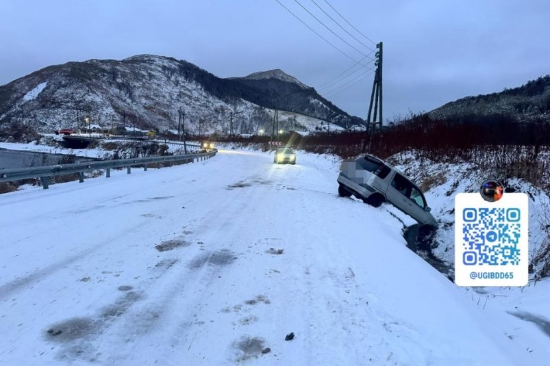 Водитель в Холмске не справился с управлением и вылетел с дороги в кювет пресс-служба Госавтоинспекции Сахалинской области