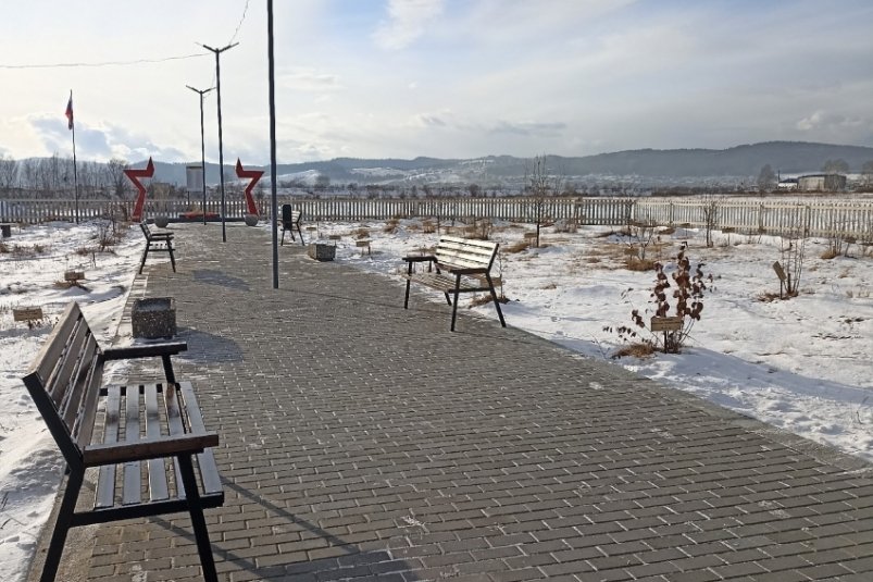 Аллея памяти в Красном Чикое администрации Красночикойского округа