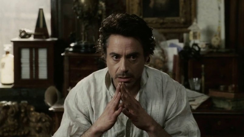 Тематическое фото кадр из фильма "Шерлок Холм" 2009 года, (12+)