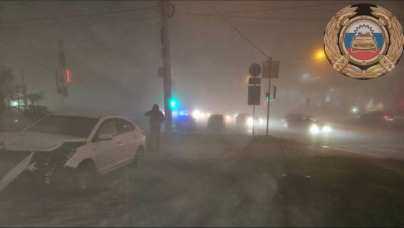 Водитель пострадала в аварии в тумане на проспекте Кулакова Ставрополя пресс-служба Госавтоинспекции Ставрополья