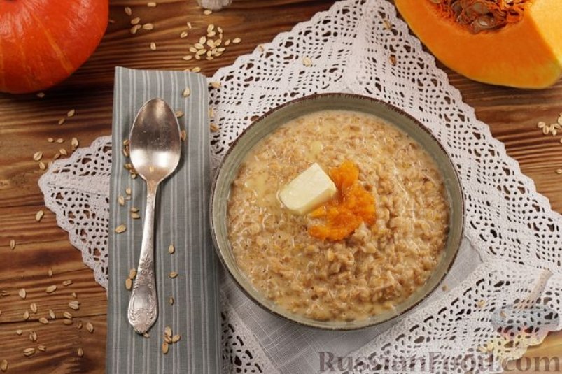 Разбуди день сладкой яркостью: молочная овсяная каша с нежной тыквой russianfood.com