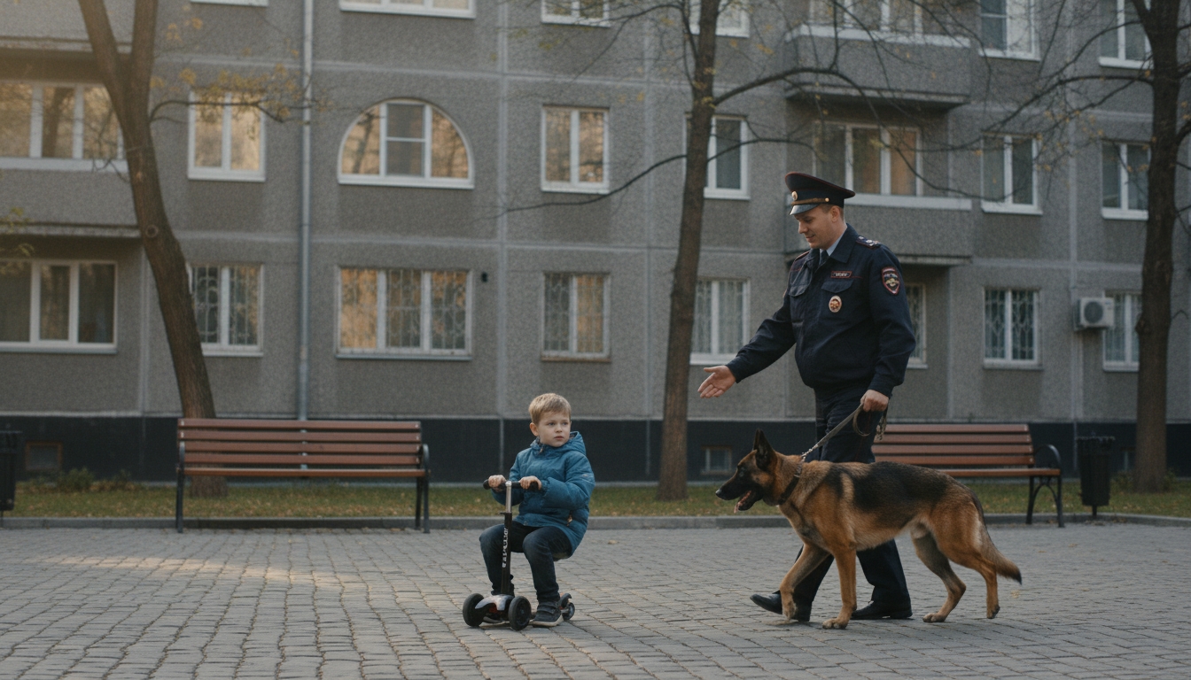 Служебная собака нашла потерявшегося пятилетнего мальчика в Петербурге Сгенерировано