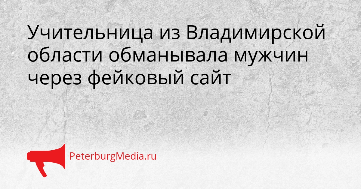 Учительница из Владимирской области обманывала мужчин через фейковый сайт Сгенерировано