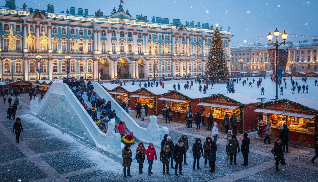 Петербург готовится к новогодним праздникам Сгенерировано