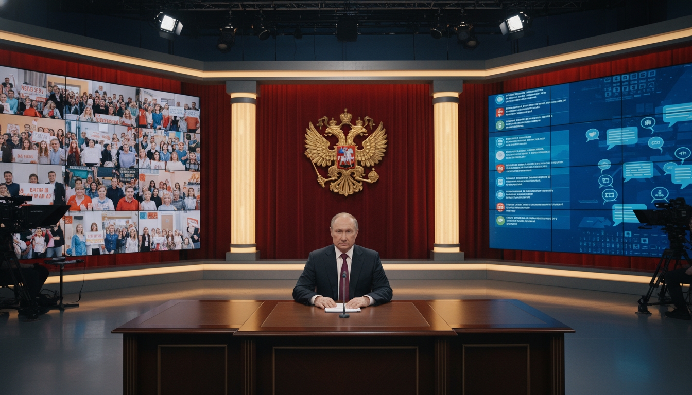 Путин подведёт итоги года в прямом эфире 19 декабря Сгенерировано