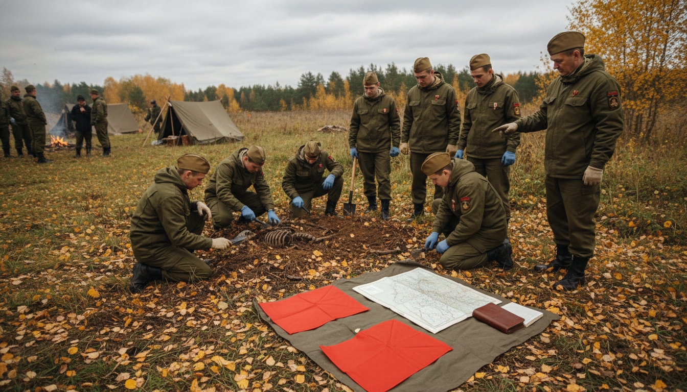Поисковики нашли останки 95 бойцов Красной армии Сгенерировано