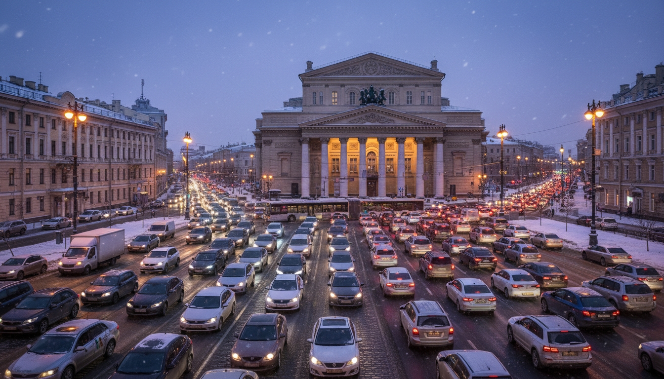 ДТП с автобусом-гармошкой парализовало Невский проспект Сгенерировано