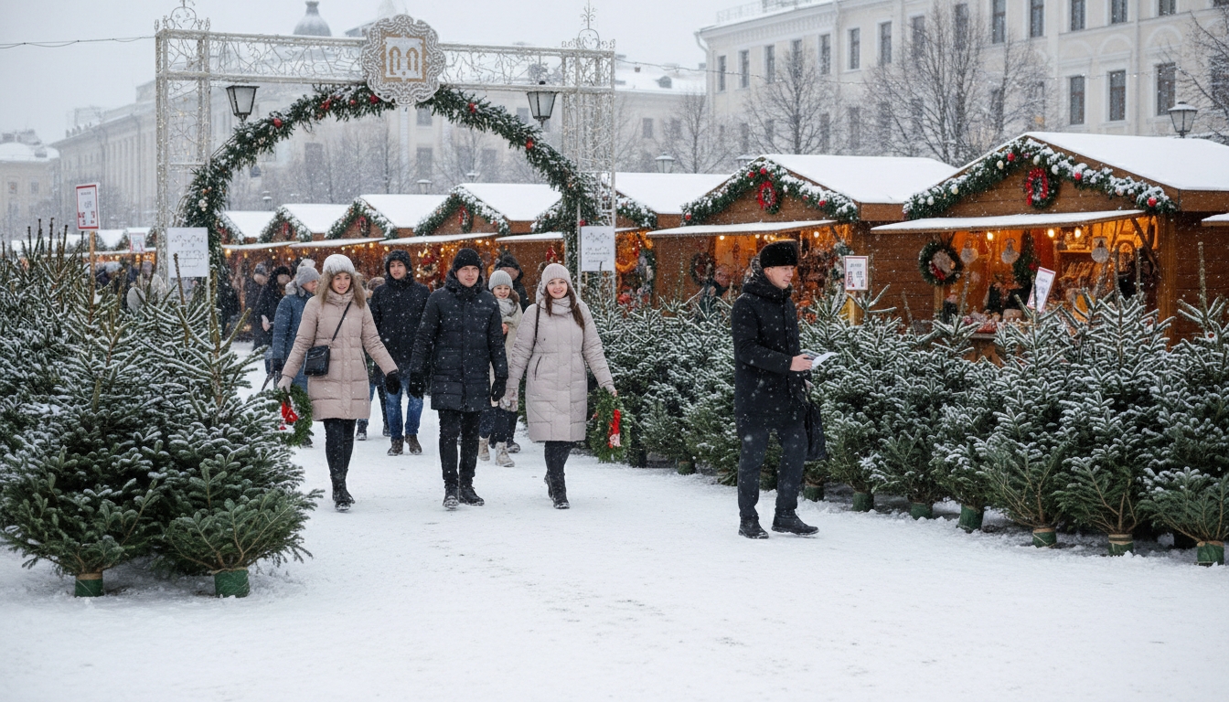 В Петербурге откроются около 70 ёлочных базаров Сгенерировано